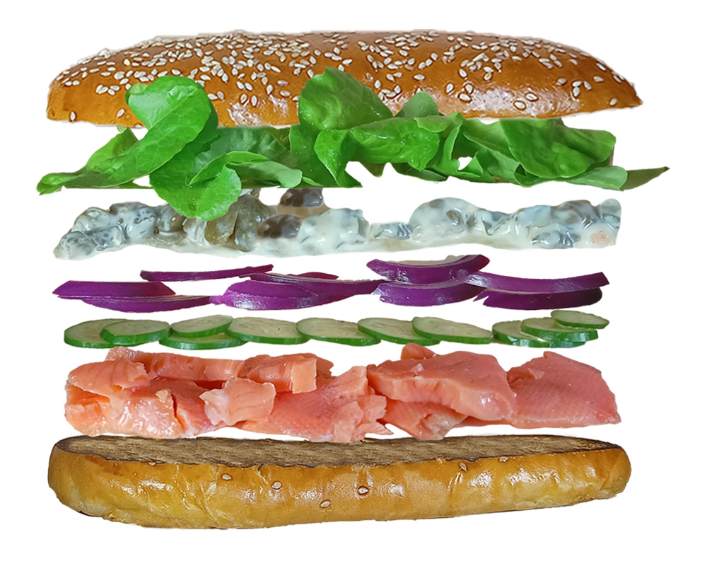 Salmon fillet Burger